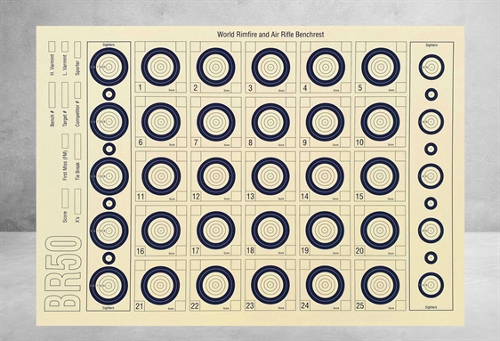 Benchrest Sliding discs 50 m, 100 pcs 